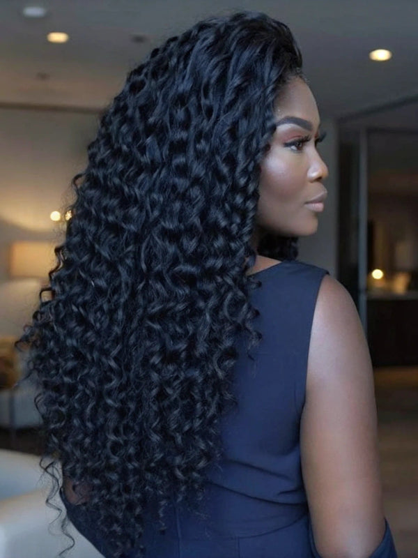 Deep Curly Seamless Clip-in Human Hair Extensions