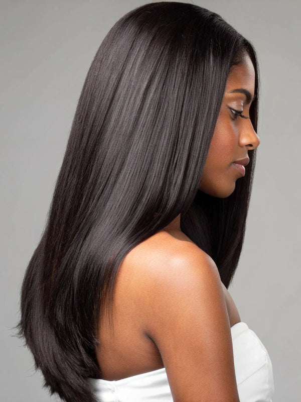 Straight Seamless Clip-in Human Hair Extensions(6pcs)